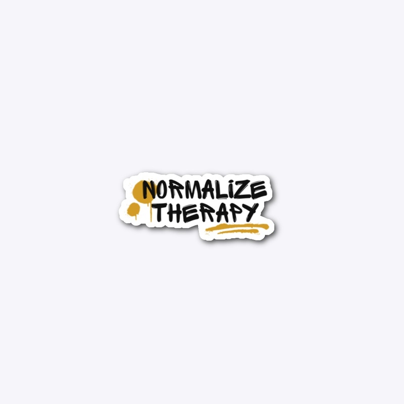 'NORMALIZE THERAPY' Die Cut Sticker
