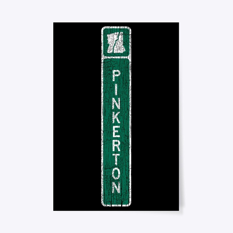 Pinkerton NH TownLine Sign Green White