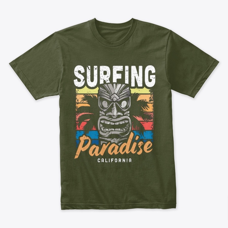 Surfing paradise design t-shirt