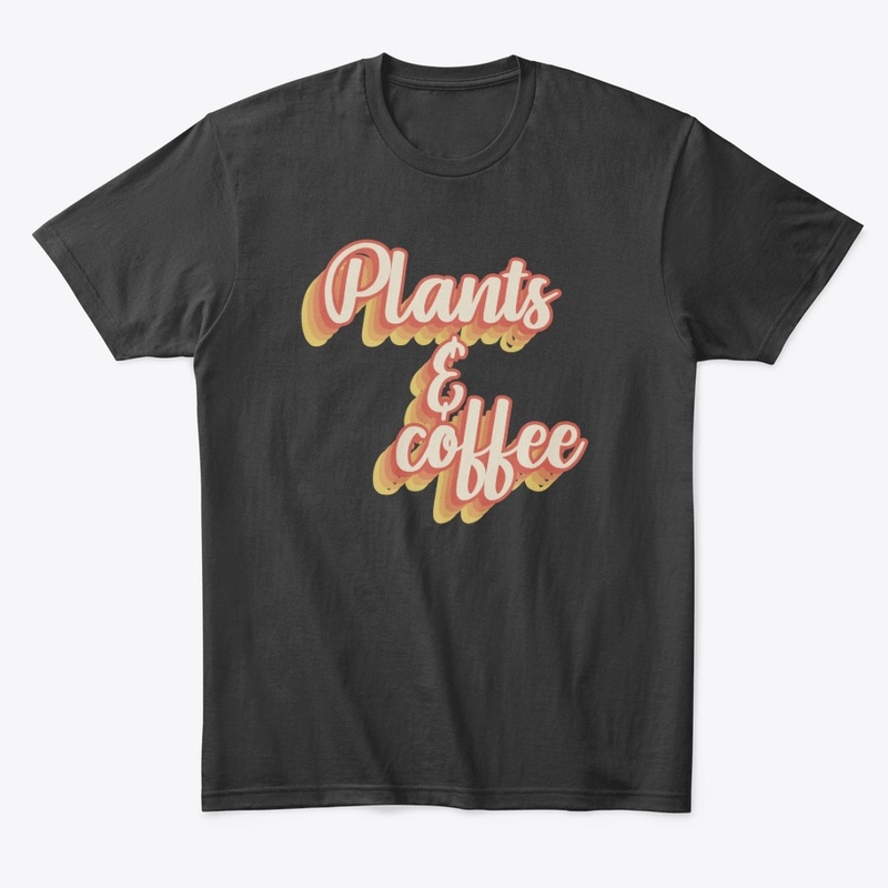 Plants and Coffee Cool Retro Design