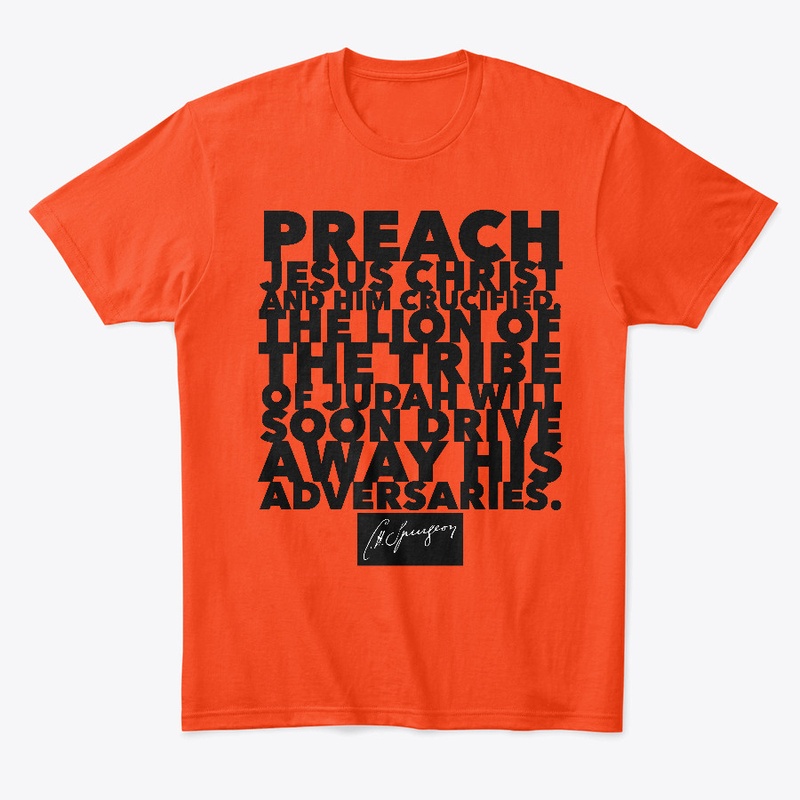 Charles Spurgeon Preach Jesus black ink