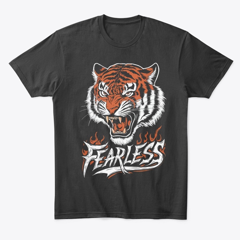 Fearless Angry Tiger Face T-Shirt 