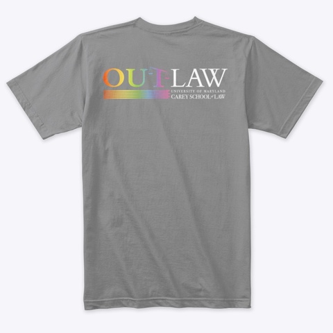 Out Law At Maryland Carey Gear  Premium Heather T-Shirt Back