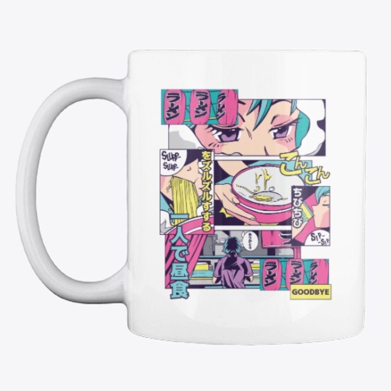 Anime Vaporwave Ramen Shop