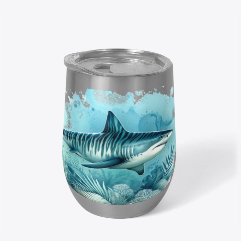 Whale Wine Tumbler- Shark