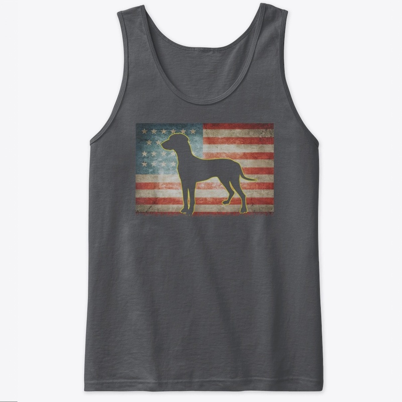 Mouth Cur Dog 4th of July American Flag
