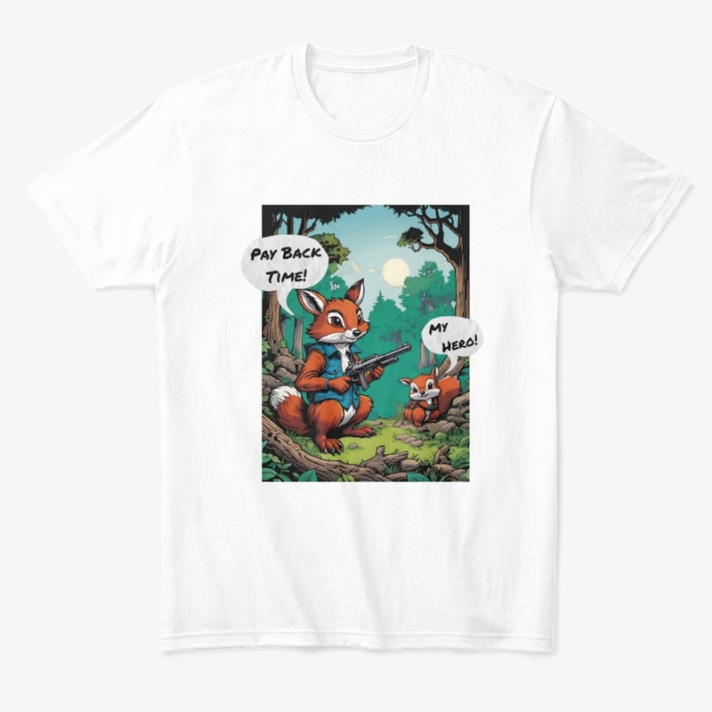 Funny Woodland Animal Cartoon Comic Art 