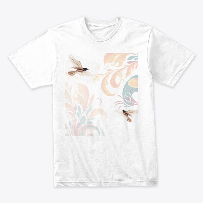 Freedom in Flight–Elegant Bird Swirl art