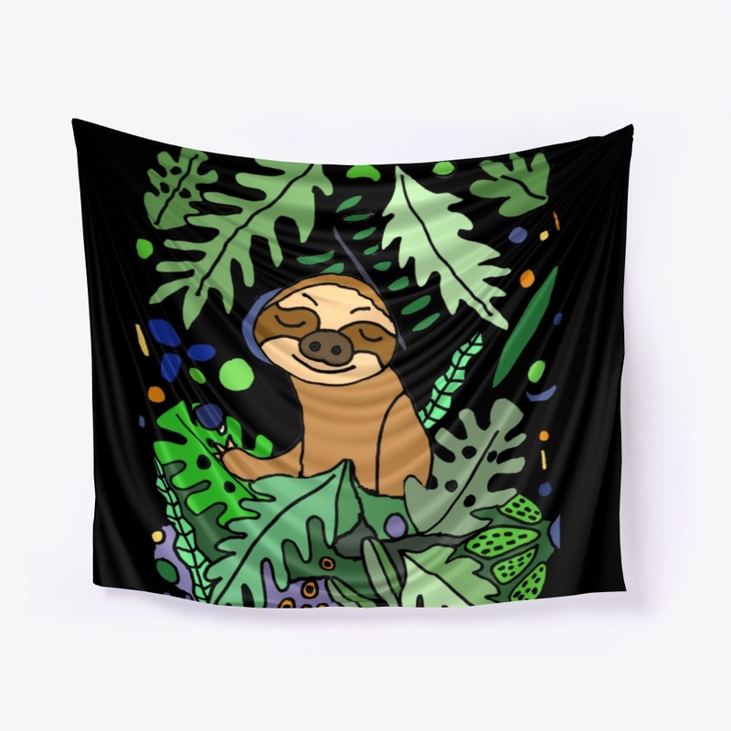 Cool Sloth in the Jungle Art