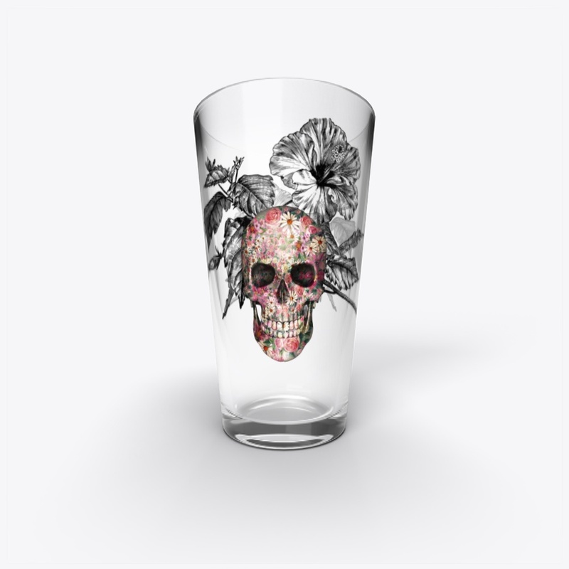 floral skull