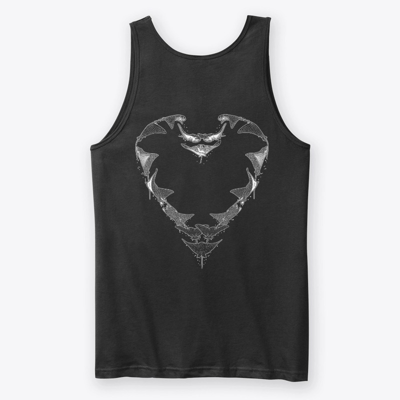 Eagle Ray Heart (White)
