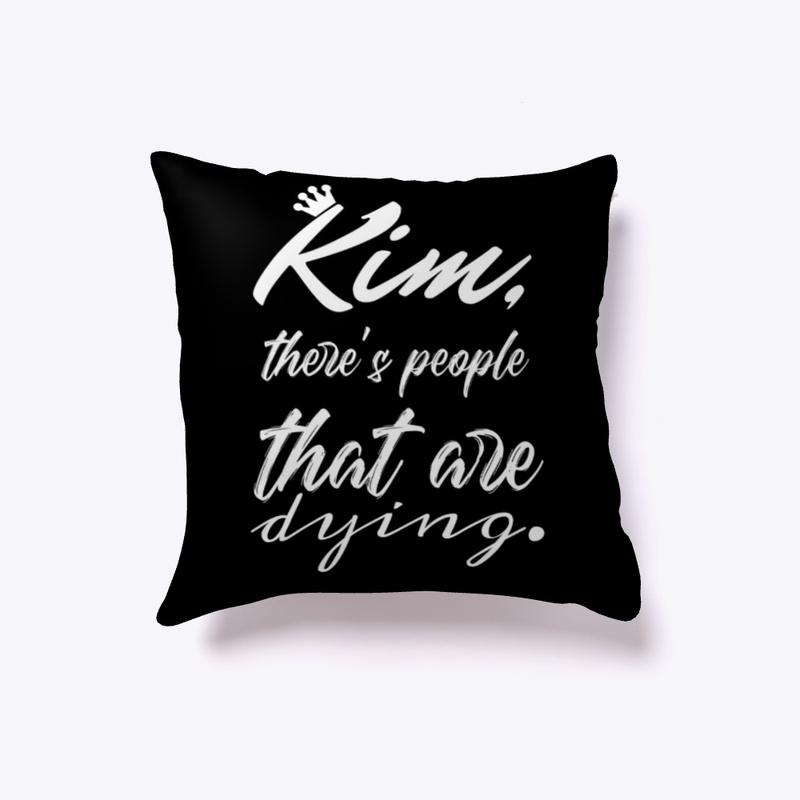 kim, letter pillow