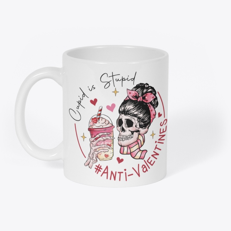  Cupid Is Stupid – Anti-Valentine Skull 