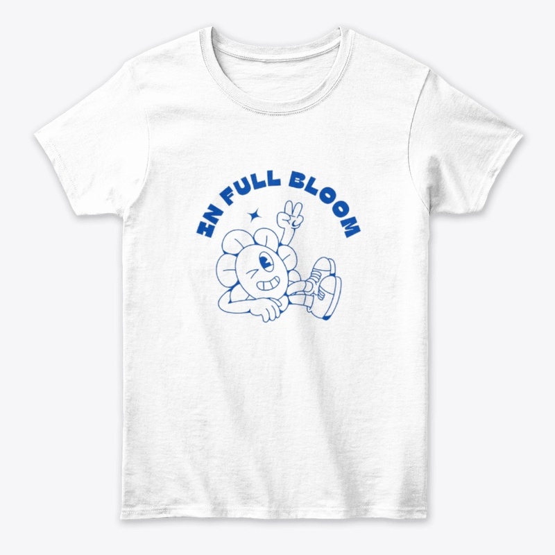 In Full Bloom – Blue Aesthetic Sticker