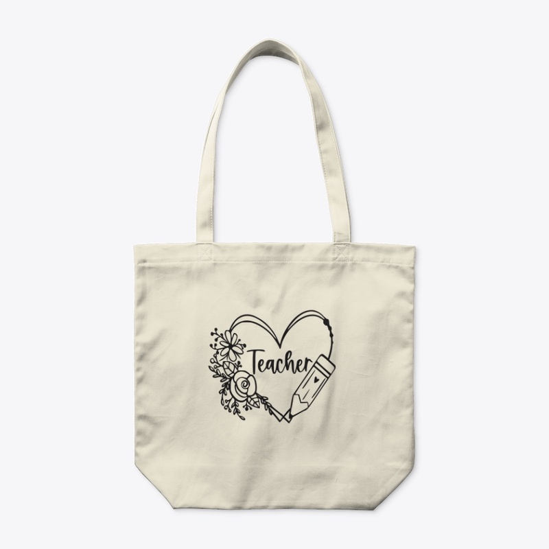 Floral Teacher Heart