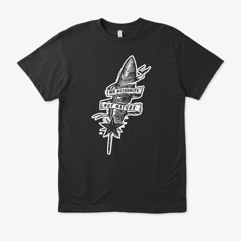 No Authority But Nature (White on Black)