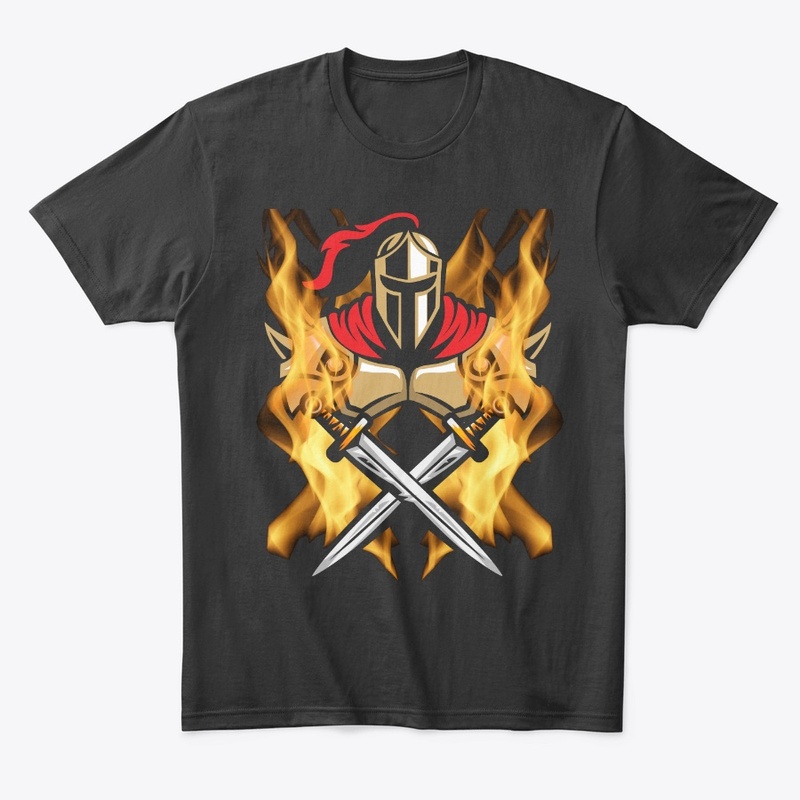 knight in fire