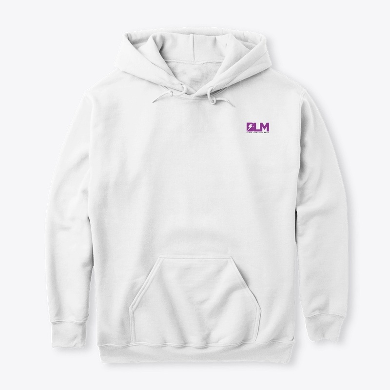 Black Lightning Media White Purple Logo