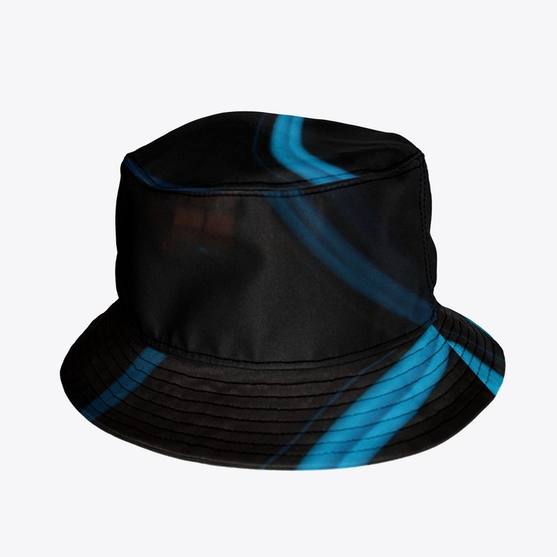 Black and Blue Swirl Abstract