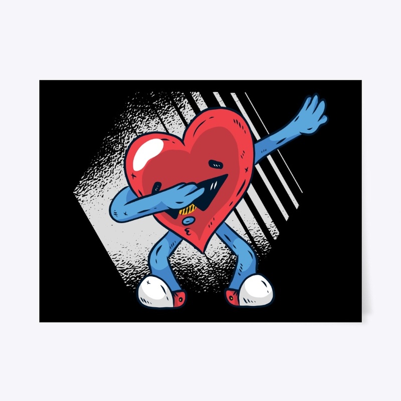 Dabbing Heart Dab Valentines Day Gift