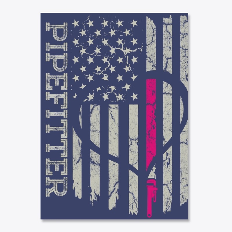 US Flag Pipefitter Blanket