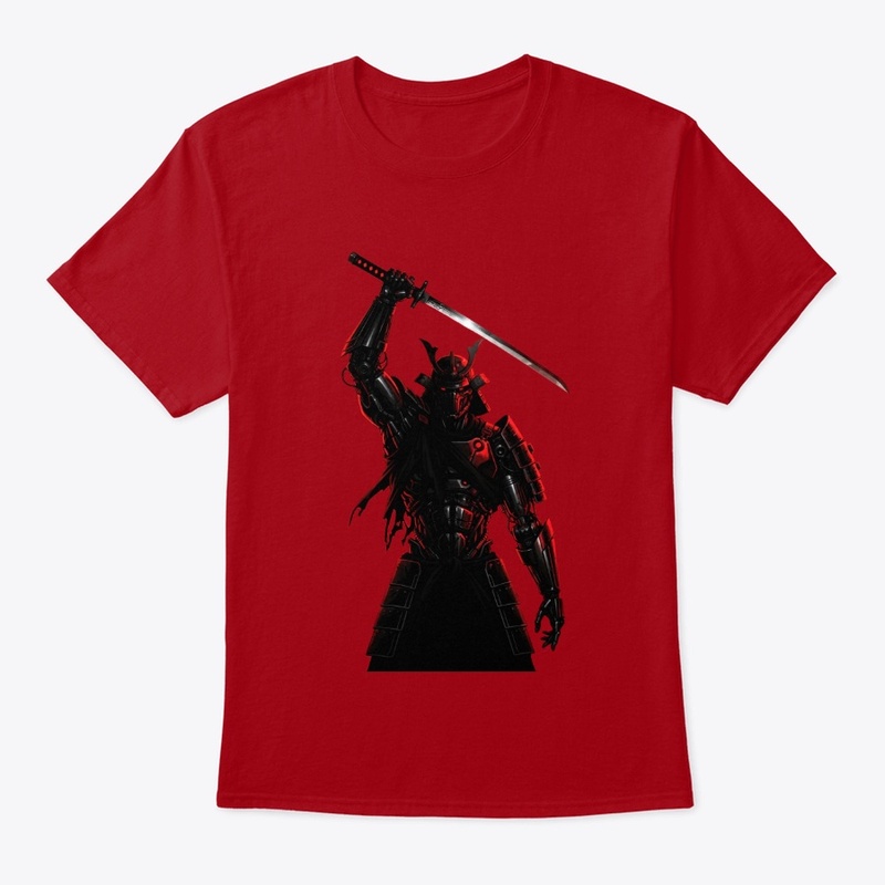 Cyber Red Robot Samurai