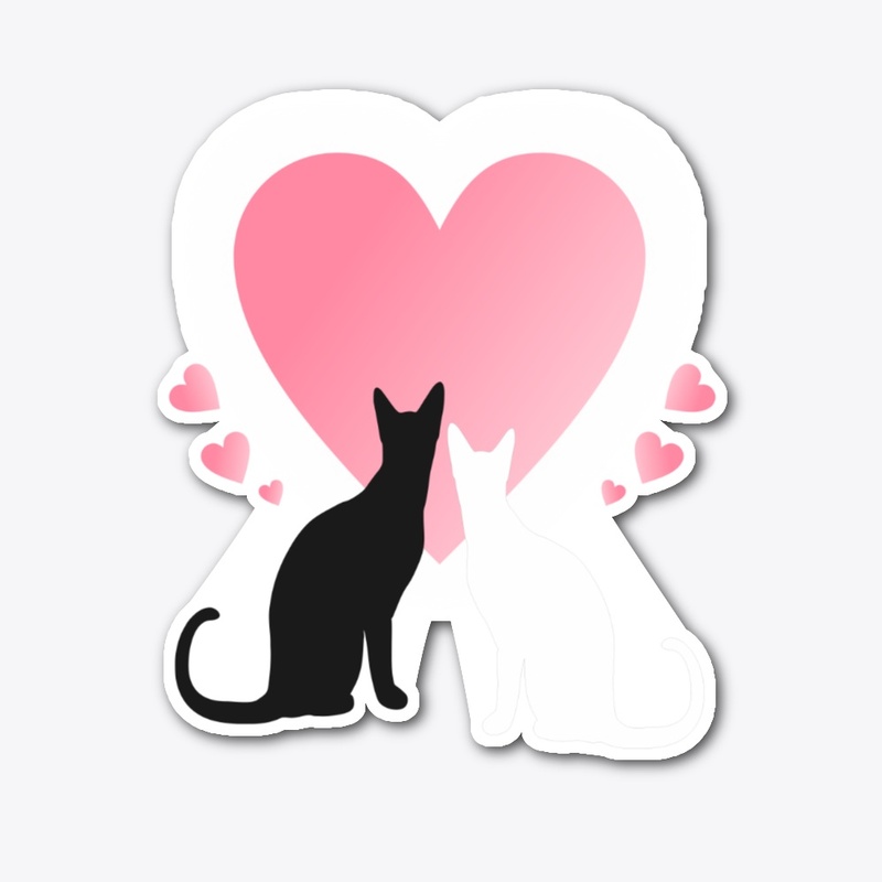 Cat Couple in Love