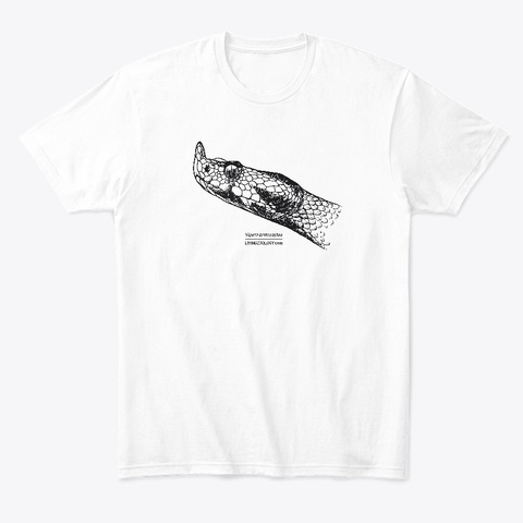 Vipera Ammodytes Black And White White T-Shirt Front