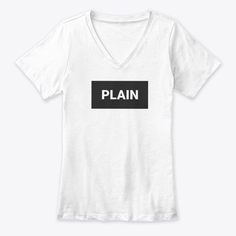Premium Womens PLAIN V-Neck TEE