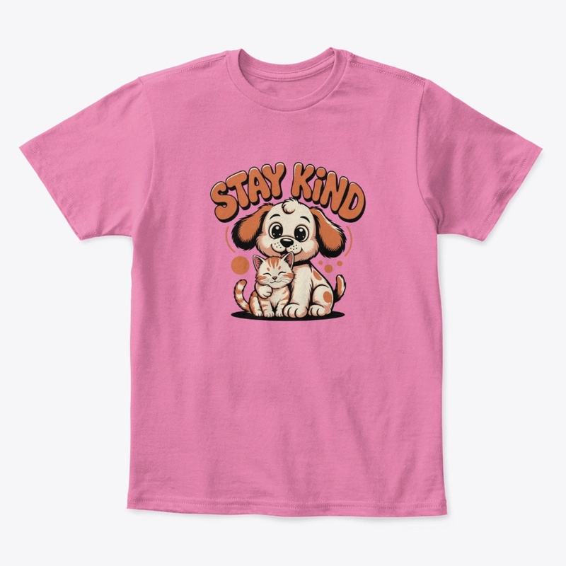 Stay Kind Cute Dog Cat Kindness Tee