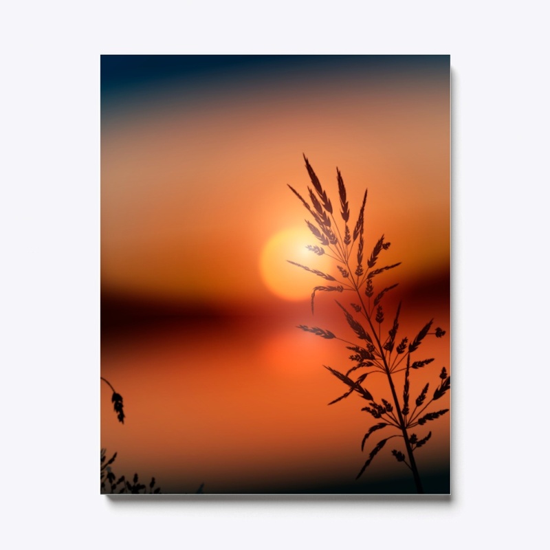 Sunset at the lake | Vector Art by DAC