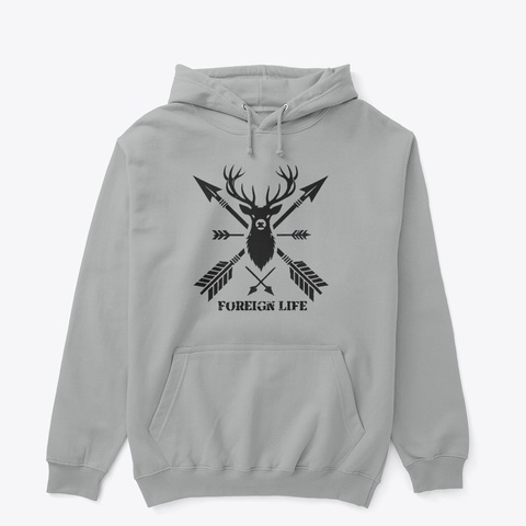 Foreign Life Elk Hunting Sport Grey T-Shirt Front