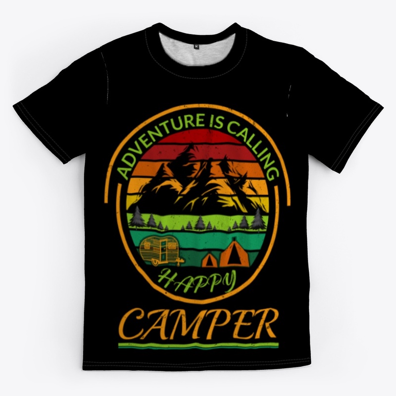 VINTAGE Camping T-Shirt Happy Camper