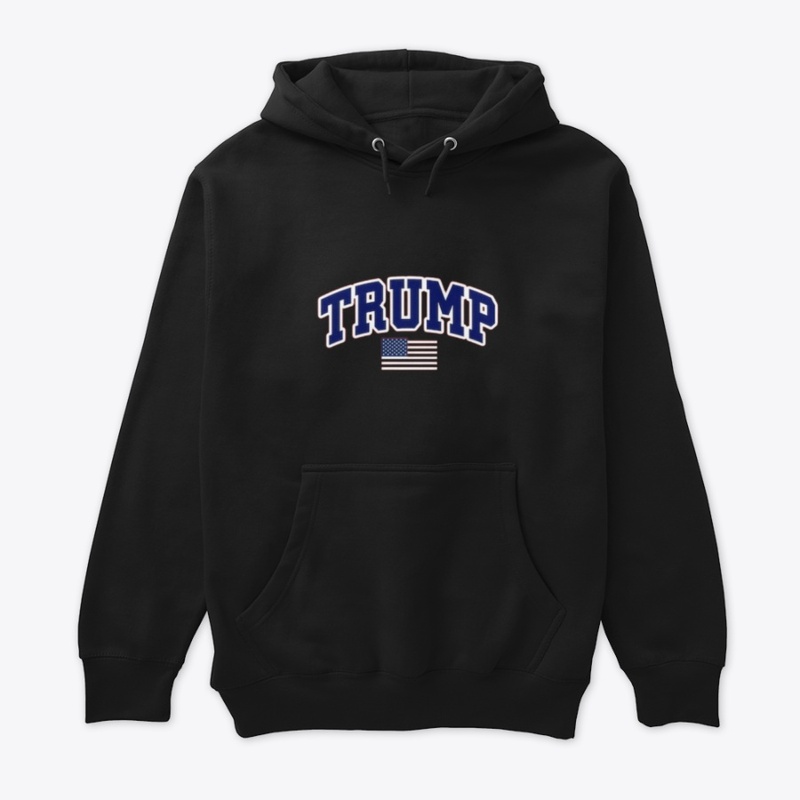 Trump and flag