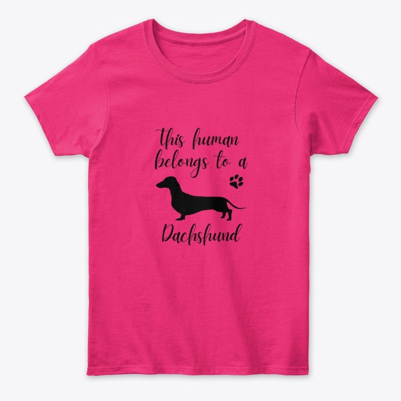 This human belongs to a Dachshund