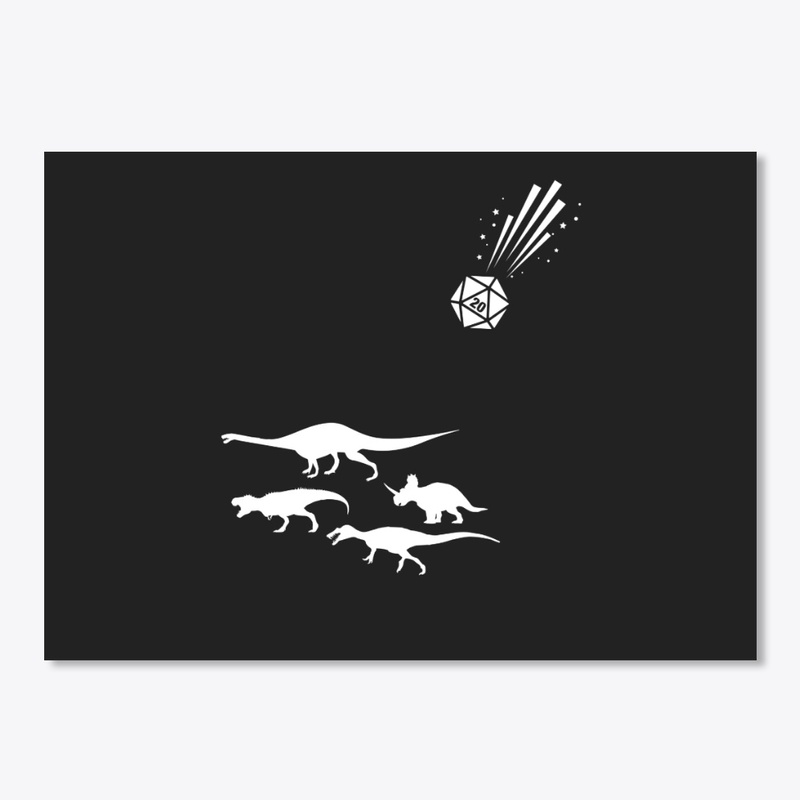 Funny Dinosaur Critical Hit D20 Dice