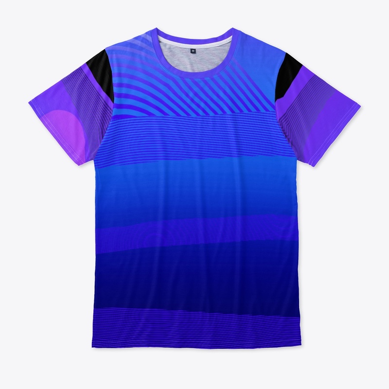Mountain Vista in Blues and Violets
