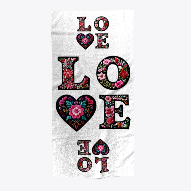 Stylish Cute Floral Love Valentine White