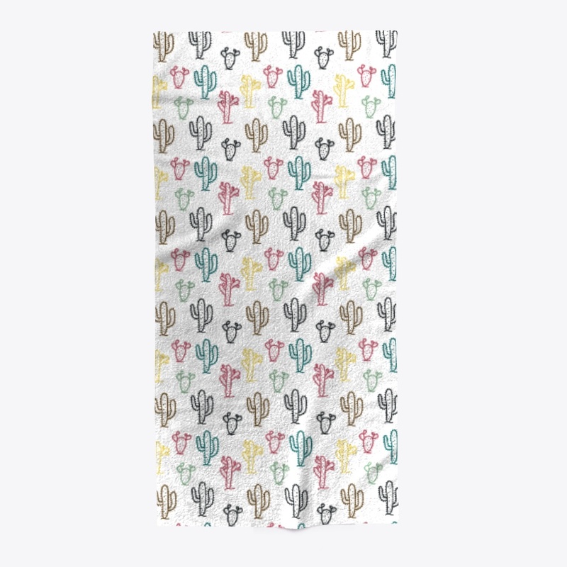  Cute Seamless Pattern with Cactus