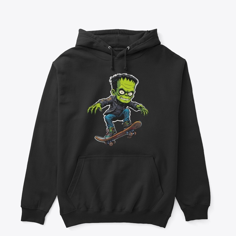 Skater Frankenstein Halloween Tee