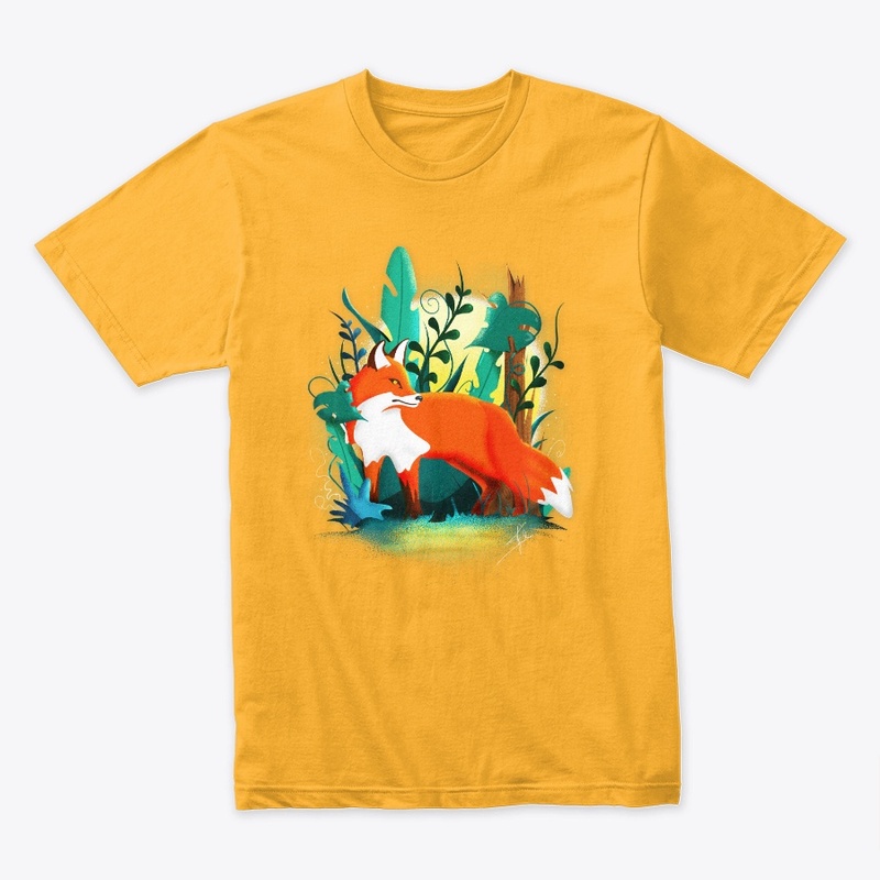 Fox in Beautiful Forest