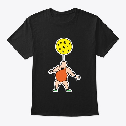 Strong Man From The Circus, Holds The Wo Black T-Shirt Front