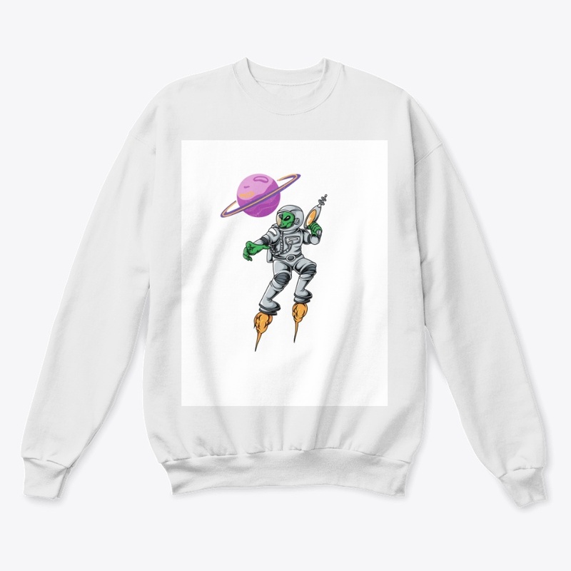 White Astronaut Graphic T-Shirt