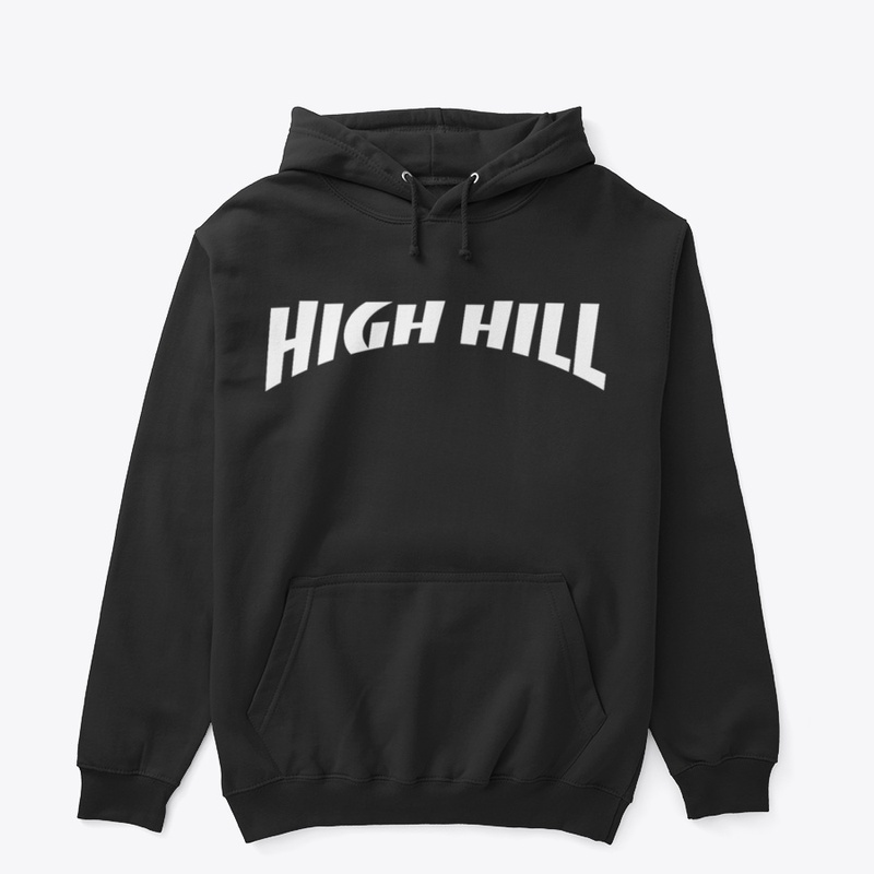 HIGH HILL LOGO HOODIE BLACK AND WHITE