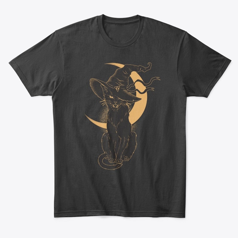 Halloween Black Cat Hat & Moon Costume T