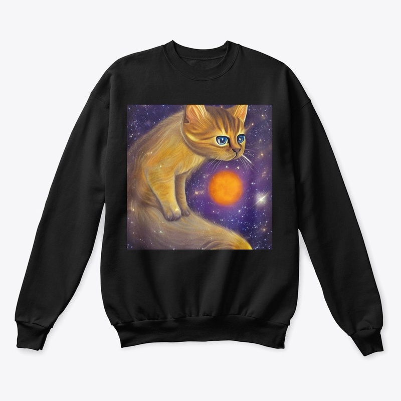 A funny cat in space