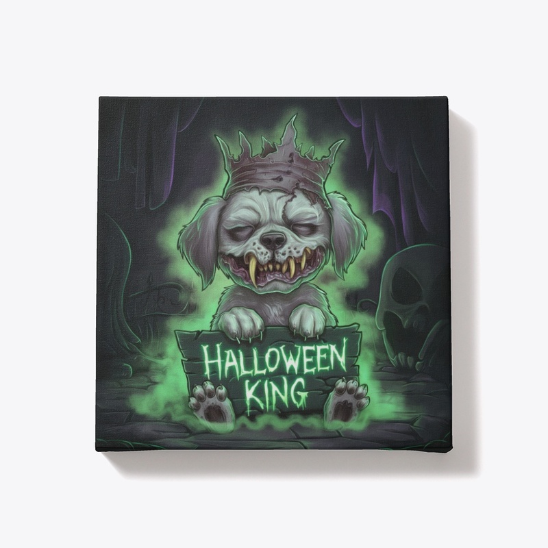 Halloween King Dog Canvas Gift
