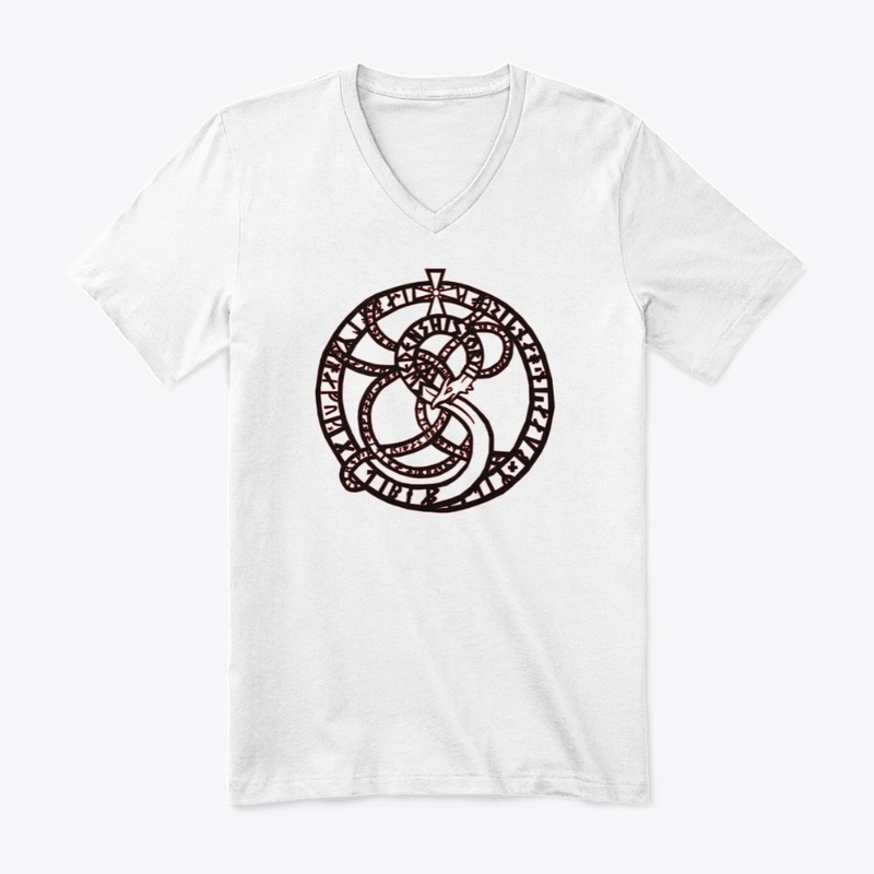 Dragon and runes - V neck