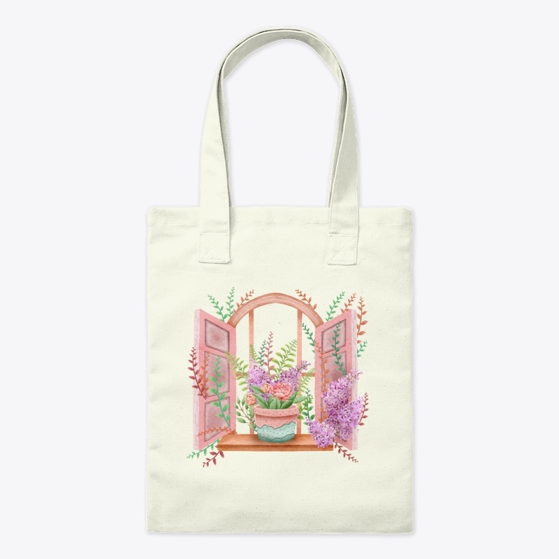 🌸 Blooming Window Tote Bag