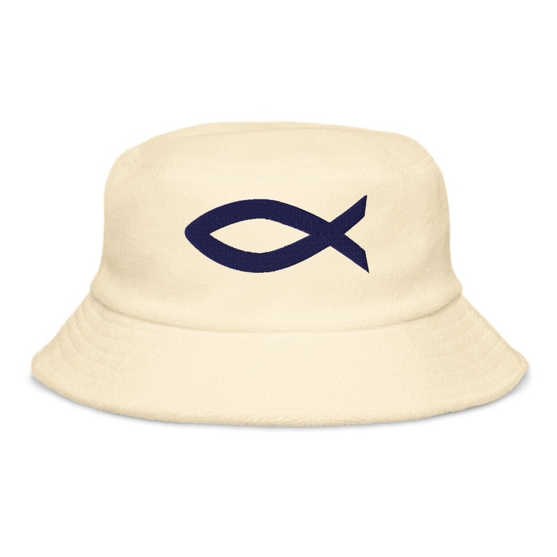 Jesus fish bucket hat